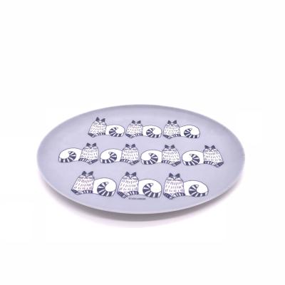 China Viable Food Grade A5 Melamine Tray Dish Personalized Printing Custom Oval Dishes for sale