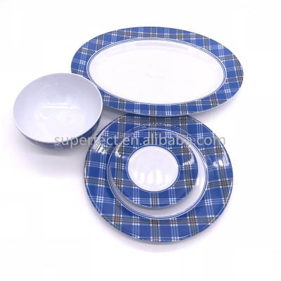 China Viable factory price printing melamine dish custom made dinner set for sale