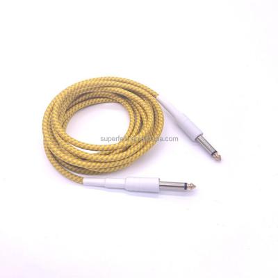 China High-effective& Durable Amazon Printing Design Picture High Quality OEM Guitar Audio Wire Hot Selling 3M Dc 6.35mm Electric Bass Guitar Cable for sale