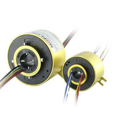 China Aluminum Alloy 30.00mm Electrical Through Bored Slip Rings MT030 Series Through Hole Sliding Ring Design for sale