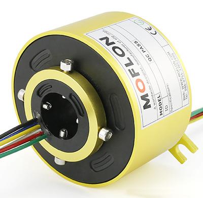 China MT1256 alloy aluminum slip ring with bore size 12.7mm, OD 56mm, 0~440VAC/VDC, IP51 for sale