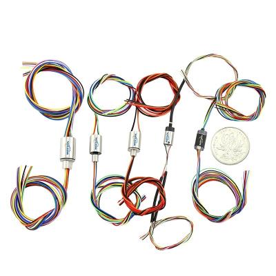 China Miniature Precious Metal Moflon MMC195 Capsule Electric Slip Ring With 12*1A for sale