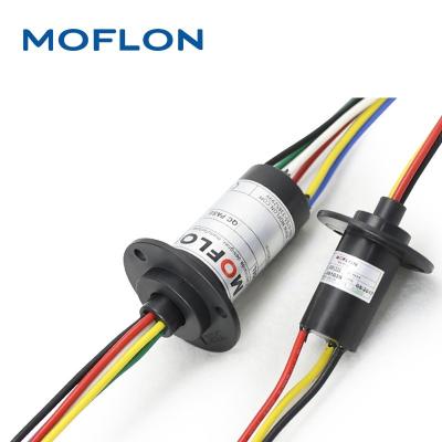 China MW1630 Slip Rings OD 29.8mm Length 65.7mm6 Rings , Large Current 30A Slip Ring With Flange Mount MW1630 for sale