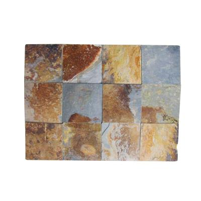 China High Safety Rusty Wall Cladding Stone Rusty Color Wall Grade AA Natural Stone Slate Wall Cladding for sale