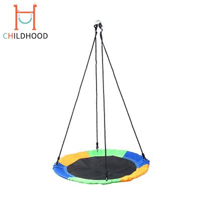 China Strong Saucer Tree Swing In The Elite Rainbow Child Cobweb Swing Color Outdoor Garden Child Around The Net Swing for sale