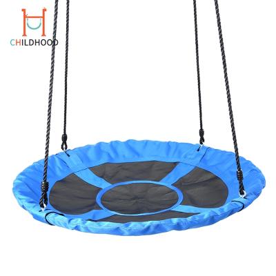 China Strong Swing Outdoor Seat Kids Nest Swing , Round Kids Foldable Hanging Web Net Swing for sale