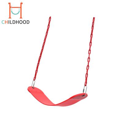 China Comfortable / Safe Outdoor Heavy Duty Kids Single Seat Kids Swing With PVC Coated Chain for sale