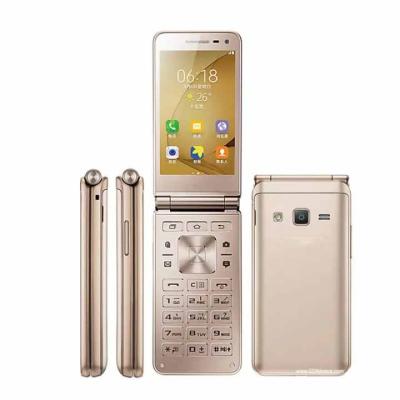 China Top Phone Samsung Galaxy G1600 Use Original WhatApp 4G LTE Doul sim flip phone used for older user Android System G1600 FLIP 4G for sale