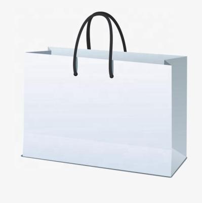 China Recycled Materials Wholesales Custom Logo White Brown Kraft Shopping Paper Bags Printing Tote Paper Bag With Twisted Paper Handle for sale