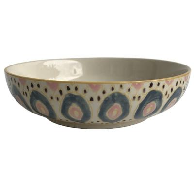 China Viable Wholesale Unique Design Bowl Japanese Style Salad Bowl Ceramic Soup Bowl for sale