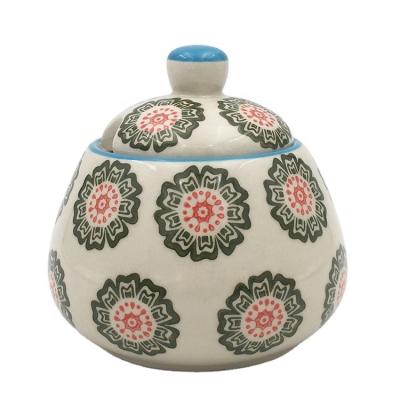 China Sustainable Universal Eco-Friendly Ceramic Coffee Sugar Salt Ceramic Storage Tea Jar for sale