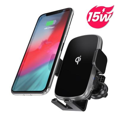 China 15w 2022 New Product 15W Fast Charging Car Wireless Charger With Dual Coilr Fan For Car Phone Holder Fast Charging Charger for sale