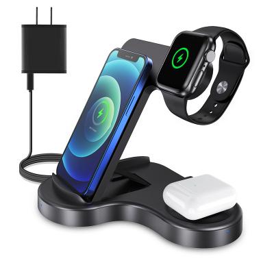 China New Qi 15W Non-slip Wireless Earphone 50% Travel Wireless Charging Stand Phone Charger Stand 3 in 1 for Huawei for sale