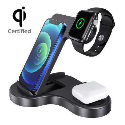 China Custom Logo 18W Original High Speed ​​Charging Earphone High Quality And Best Price OEM 3 In 1 Wireless Charger Dock For Iphone X 8 for sale