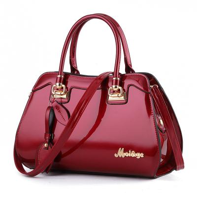 China Other Lixury Fashion Large Capacity Mom Patent Leather Bags Women Fashion Shoulder Bag Party Women Handbags for sale