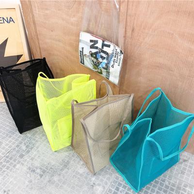 China 2023 Fashion Trend Mesh Shopping Bag Beach Tote Storage Mesh Tote Bag for sale