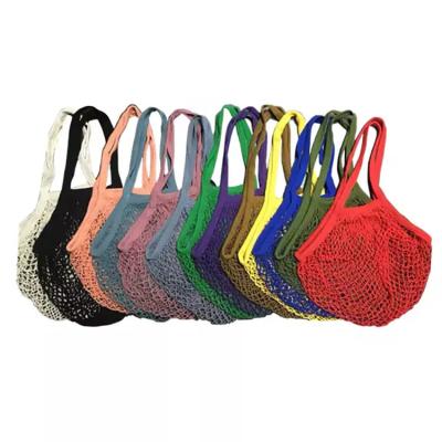 China Reusable Fruit Mesh Net Fashion Cotton Mesh Reusable Product Shopping Cotton Mesh Bags Simple Bags For Market for sale