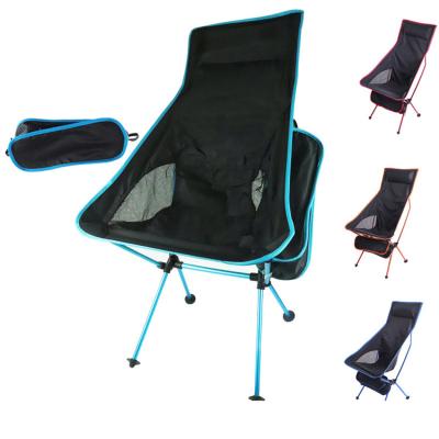 China Contemporary large size outdoor collapsible foldable chairs alloy custom sea beach chair with headrest for sale