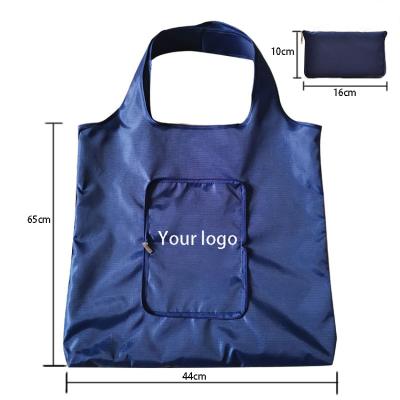 China 2023 New Custom Folding Grocery Tote Bag Reusable Shopping Collapsible Shopping Bag With Logo for sale