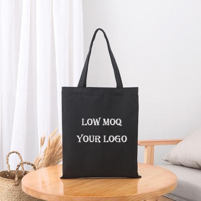 China Natural Recycled Cute Handled Shopping Bags Grocery Plain Canvas Shopping Bag Logo Shopping Bag for sale