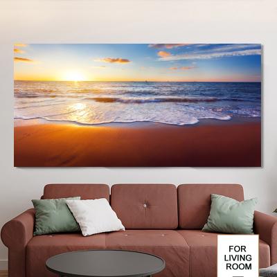 China Waterproof+ECO-Friendly Wall Painting Landscape Posters Prints Seascape Sunrise Pictures Beach Wall Art Canvas Painting for sale