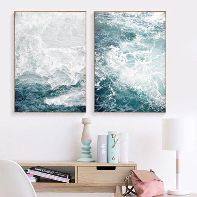 China High resolution & Waterproof Surf Landscapes Nordic Home Park Seascape Decoration Living Room Mass Production Canvas Print Art for sale