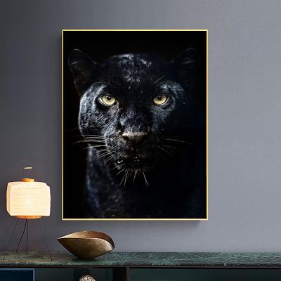 China Waterproof+ECO-Friendly Modern Canvas Print Black Panther Animal Paintings Art On Canvas for sale