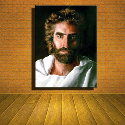 China Modern Unframed Original Jesus Wall Picture Print Canvas Art HD Portrait Oil Painting God Christ Jesus Wall Decor for sale