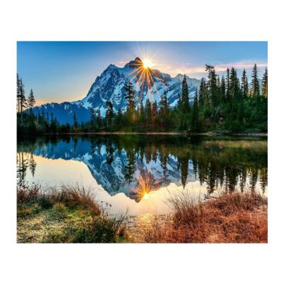 China 40x50cm DIY Modern Snow Mountain Landscape Coloring Canvas Frameless Painting Home Painting By Numbers DIY for sale