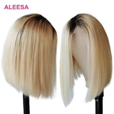 China Silky Straight Wave Blonde 613 Virgin Hair Wig Hair Wigs Lace Front, Part 1B 613 Bob Wig Wholesale, Silk Top Braid Hair T Knotless Wigs for sale