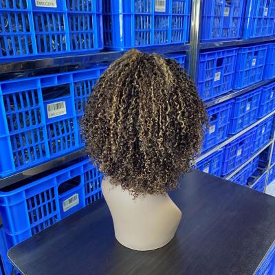 China New Hot Sale Glueless Curly Curly Highlight Wig Curly Lead Wig,Highlight Brazilian Hair Bob Wig,Short Bob Lace Wigs Virgin Hair Wigs For Black Women for sale