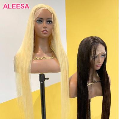 China Silky Straight Ash Blonde 613 HD Wave Frontal Wig,HD Lace Wig Seller,100% Transparent Hair 13x6 613 Frontal Wig for sale