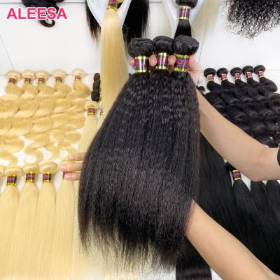 China Hot Sale Virgin CURLY STRAIGHT Cuticle Aligned Hair, Curly Straight Hair Extensions 100% Human, Real Hair Bundles Mink Brazilian Hair Vendor for sale