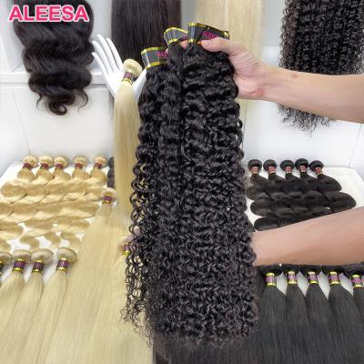 China Italian Wave Natural Brazilian Hair Extensions, Curly Hair Bundles Raw Cuticle Aligned Hair, 100% Free Virgin Hair Supplier for sale