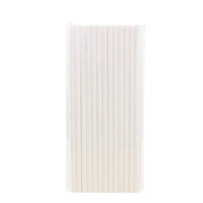 China Maochun 25 Recyclable Sticks White Paper Pure Straw, Disposable Eco-friendly and Degradable Paper Straw Individually Wrapped for sale