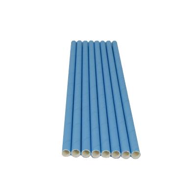 China Maochun Pure Blue Biodegradable Paper Pulp Disposable Biodegradable Straw Eco Friendly Birthday Party Supplies Boba Tea Juice Straw Coffee for sale