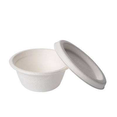 China MAOCHUN 2OZ 4OZ Biodegradable Compostable Cake Sugarcane Sauce And Soup Container Bowl, Support Take Away Packaging for sale