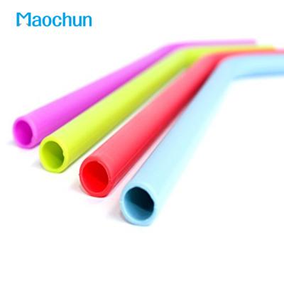 China Art Decor Maochun Food Grade Topper Silicone Straw non-toxic portable, eco-friendly products 2020 multicolor silicone straws for sale