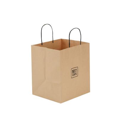 China Maochun Disposable Customized Fast Food And Kraft Bakery Paper Bags With Square Bottom for sale