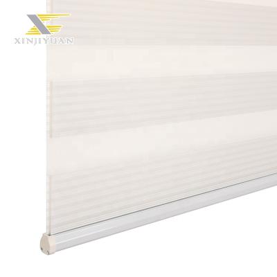 China Contemporary Custom Waterproof Hand Check Slat Wide Blade Zebra Blind For French Door for sale