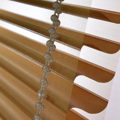 China Contemporary high quality double layer brown blackout zebra shade soft shangrila blinds fabrics for sale