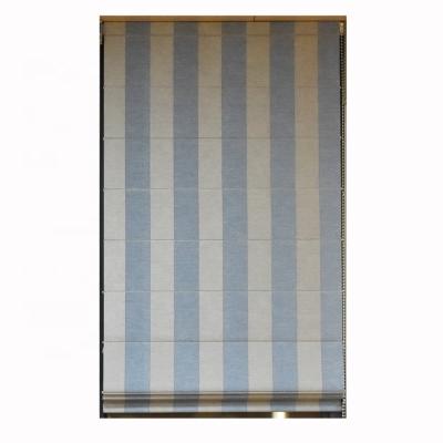 China Contemporary blue white polyester material blackout zebra roller shangrila blind for patio door for sale