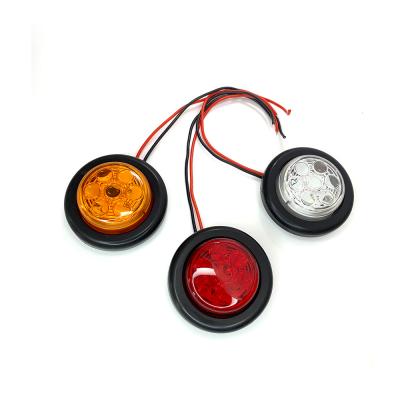 China ABS 12V 24V Led Side Marker Lights Amber White Color Car External Red Lights Warning Auto Trailer Truck Lorry Lamps for sale