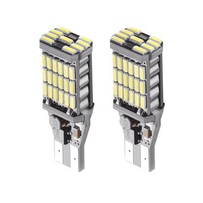 China Used For Emergency Reverse Light T15 4014 45Smd 921 912 W5W Automotive Led Bulb Reverse Emergency Brake Canbus Error Free Lamp 12V for sale