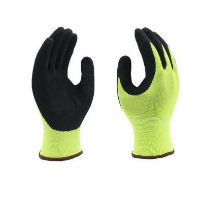 China Uneed Hot Sales General Maintenance And Assembly Anti-Abrasion Nylon Sandy Nitrile Coated Gloves for sale