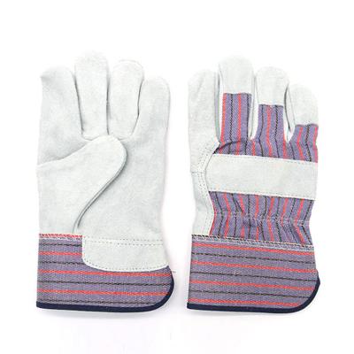 China High Quality Manufacturer Household Natural Cow Abrasion Resistant Gloves Split Leather Gloves - Purple Stripe for sale