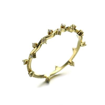 China 9K yellow gold lightweight TRENDY Ring Mount Ladies Jewelry For daily wear fast shipping available 2pcs a lot for sale