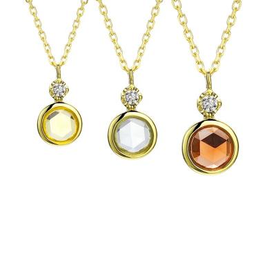 China Latest Design FASHIONABLE Gold Gemstone Jewelry Necklace 9 Carat Yellow Solid 2pcs Lot for sale