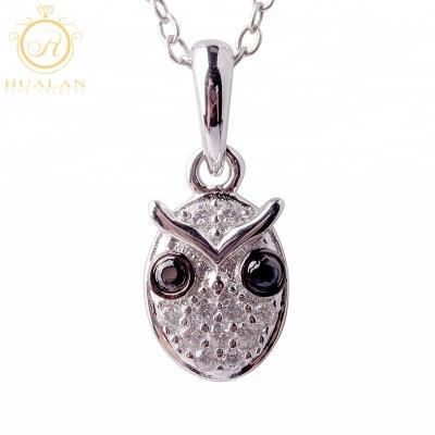 China Wholesale Cute 925 Sterling Silver Jewelry Silver Pendant Owl Pendant Necklace from factory for sale