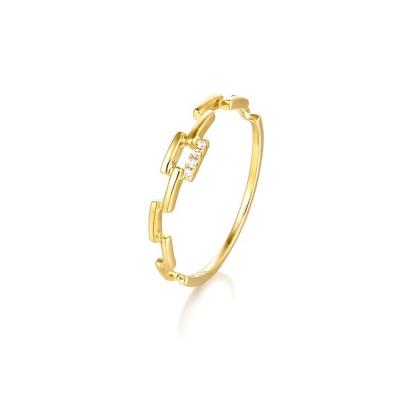 China New Design CLASSIC Jewelry Genuine 9K 375 Gold Woman Solid Gold Ring for sale